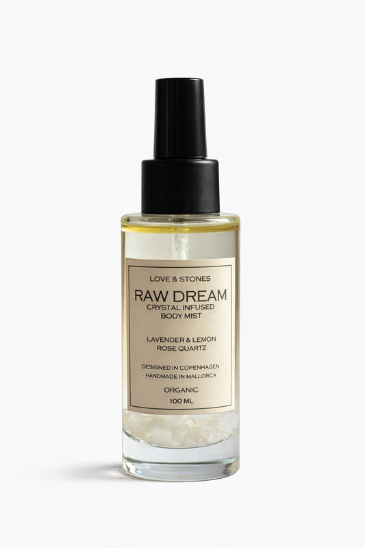 RAW DREAM - ROSE QUARTZ, LAVENDER & LEMON SCENTED BODY MIST