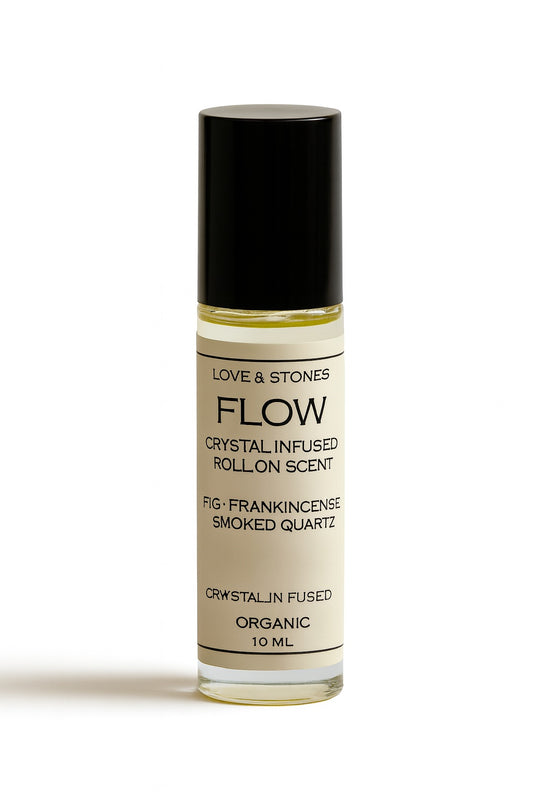 FLOW - SMOKED QUARTZ, FIG & FRANKINCENSE BODY SCENT ROLL ON
