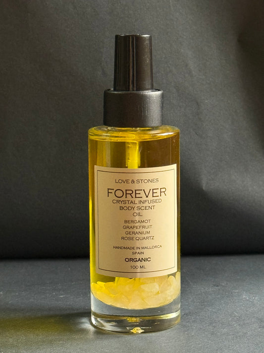 FOREVER  - ROSE QUARTZ CRYSTAL INFUSED SCENTED BODY MIST