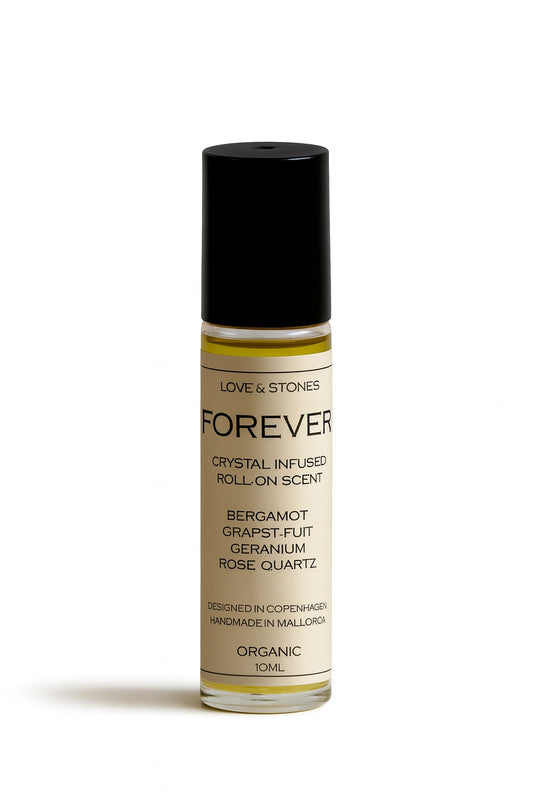 FOREVER - ROSE QUARTZ, BERGAMOT, GRAPEFRUIT & GERANIUM BODY SCENT ROLL ON
