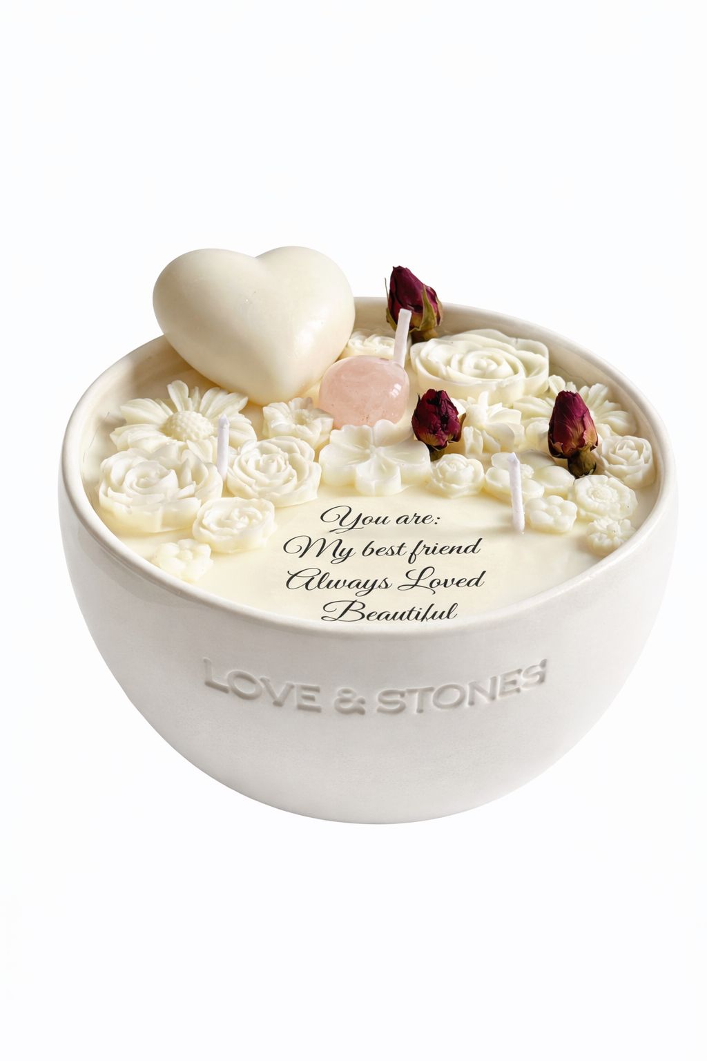 A MESSAGE OF LOVE - WITH YOUR OWN WORDS PETIT WHITE CANDLE 500 ml
