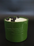 Load image into Gallery viewer, HEAL - BLACK TOURMALINE CRYSTAL  INFUSED SCENTED BIG GREEN CANDLE
