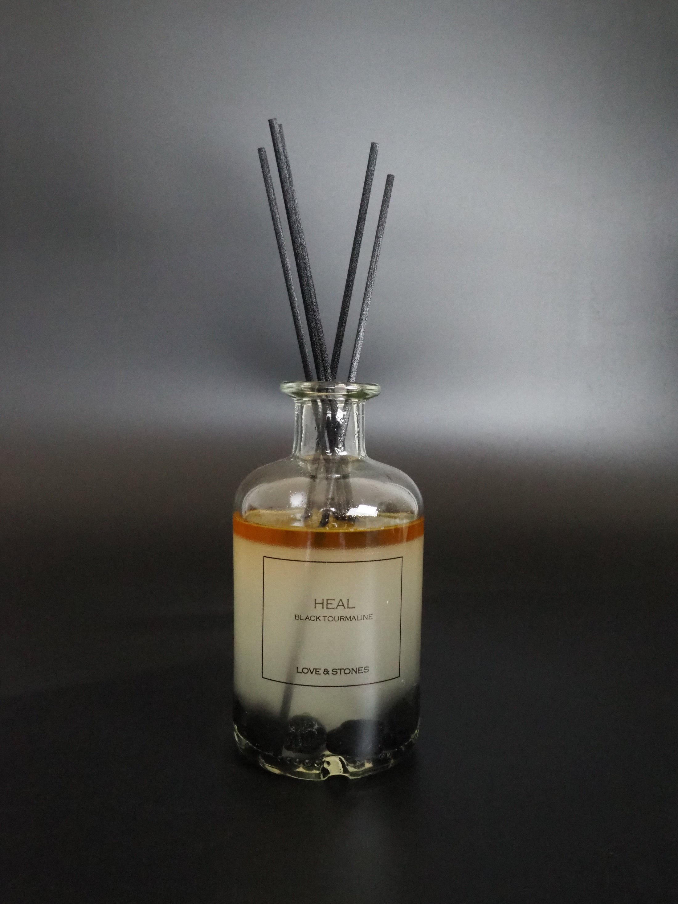 HEAL  - BLACK TOURMALINE INFUSED SCENTED BIG REED 350 ML BOTTLE DIFFUSER