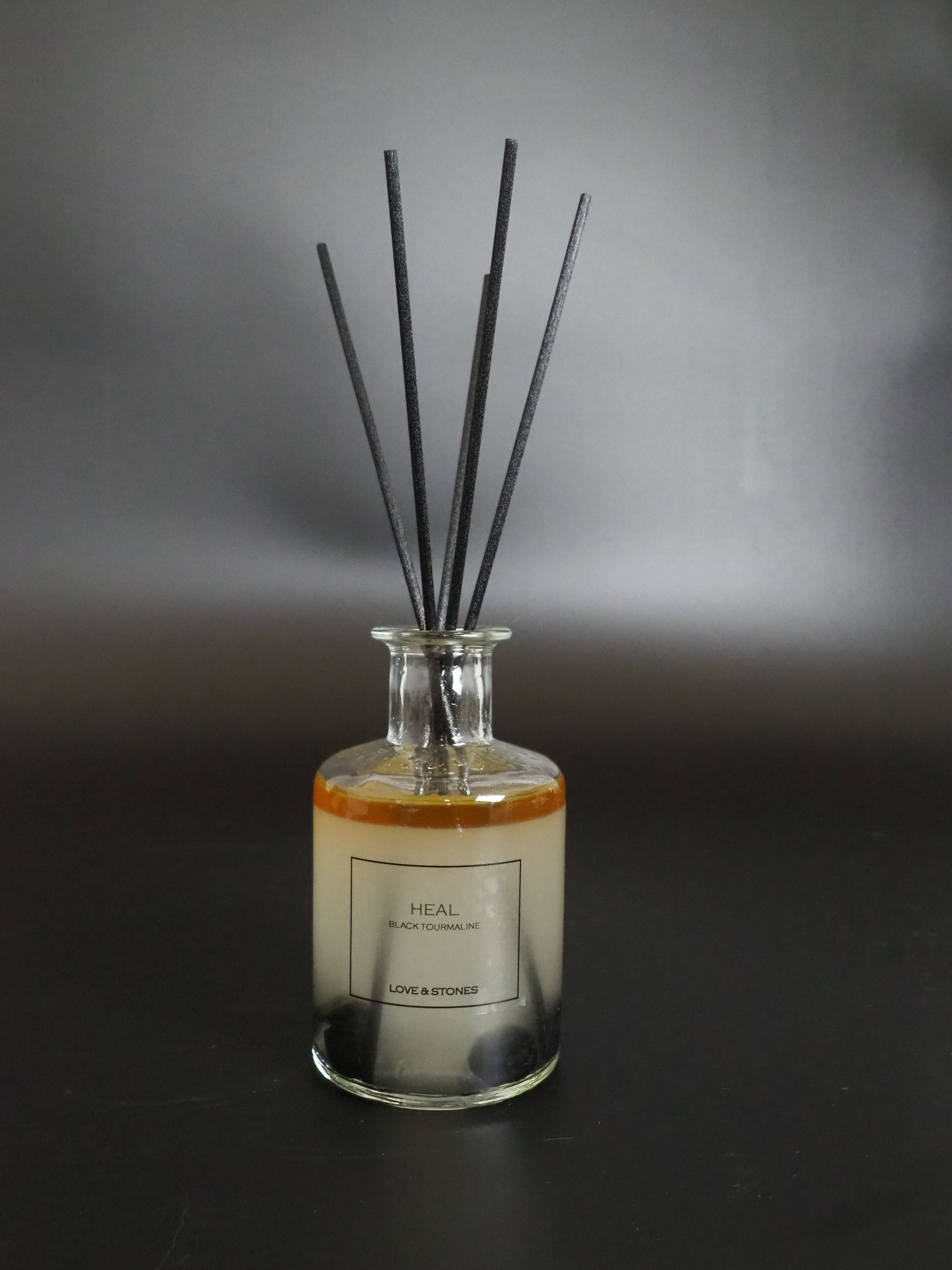 HEAL - BLACK TOURMALINE INFUSED SCENTED MEDIUM REED 200 ML BOTTLE DIFFUSER