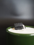 Load image into Gallery viewer, HEAL - BLACK TOURMALINE CRYSTAL INFUSED SCENTED TINY GREEN CANDLE
