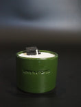 Load image into Gallery viewer, HEAL - BLACK TOURMALINE CRYSTAL INFUSED SCENTED TINY GREEN CANDLE
