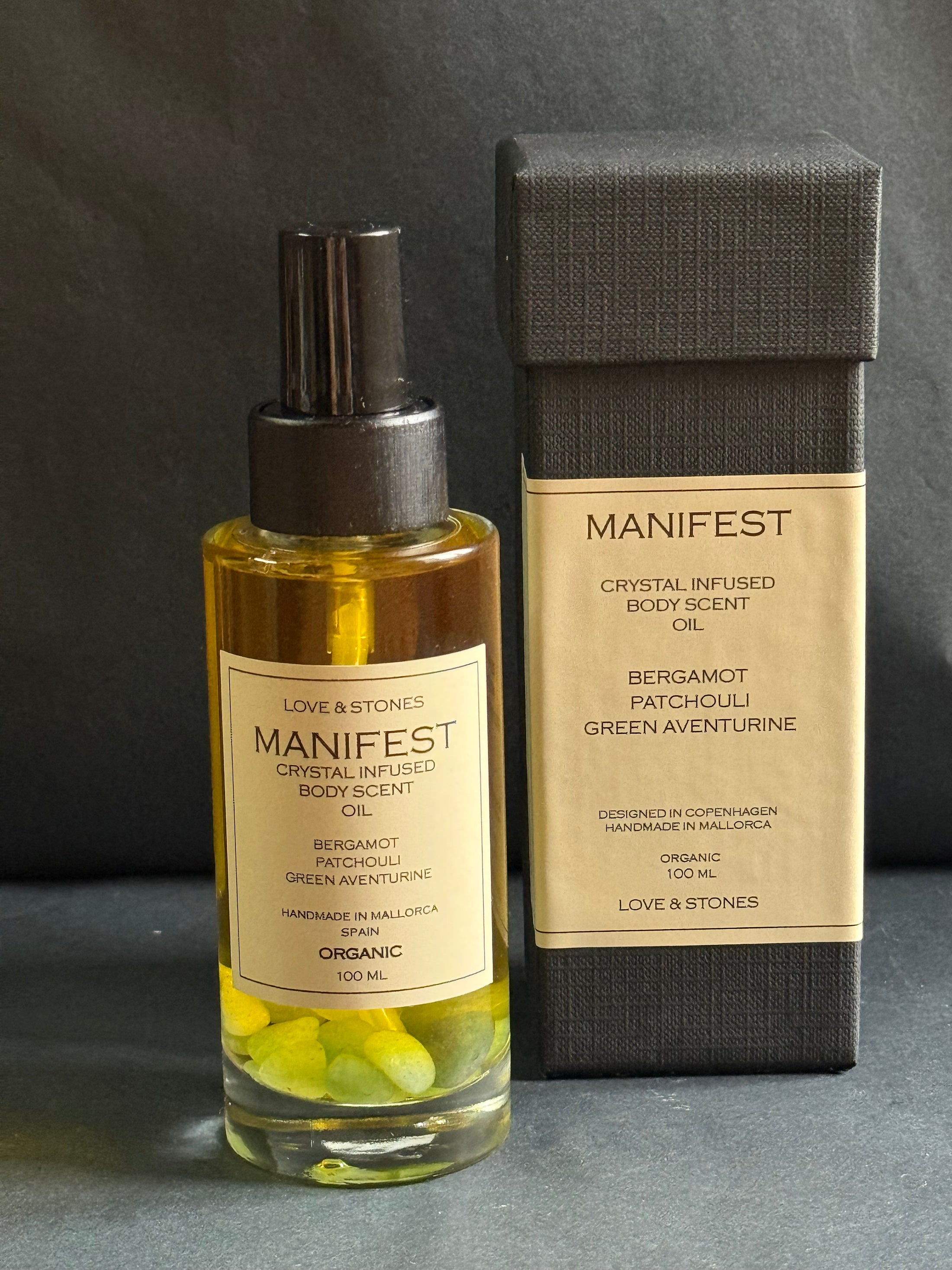 MANIFEST - AVENTURINE CRYSTAL INFUSED SCENTED BODY OIL