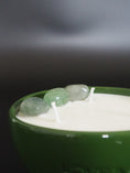 Load image into Gallery viewer, MANIFEST - GREEN AVENTURINE CRYSTAL INFUSED SCENTED PETIT GREEN CANDLE
