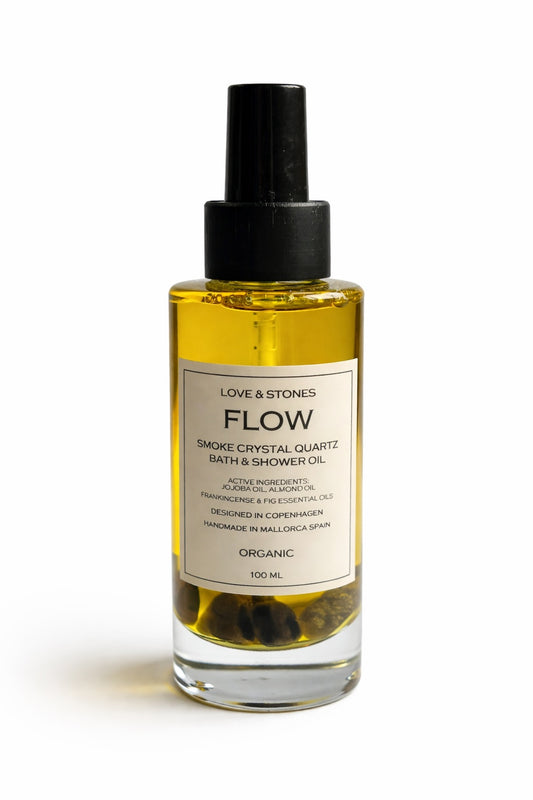 FLOW  - SMOKED QUARTZ INFUSED REGENERATING ORGANIC BATH & SHOWER OIL