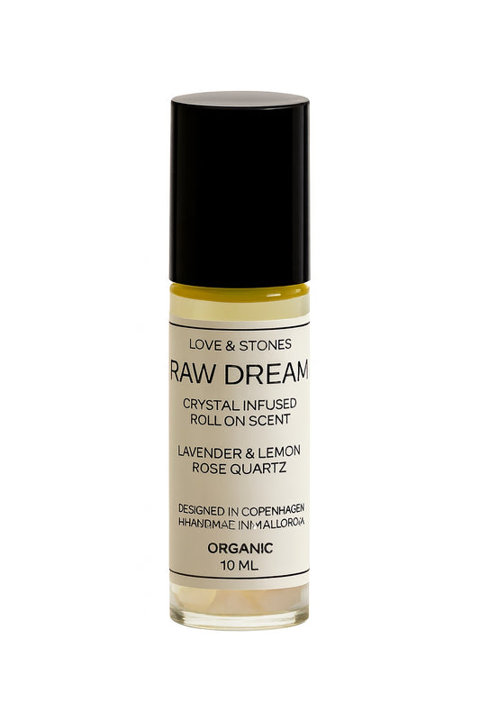 RAW DREAM - ROSE QUARTZ, LAVENDER & LEMON SCENT ROLL-N