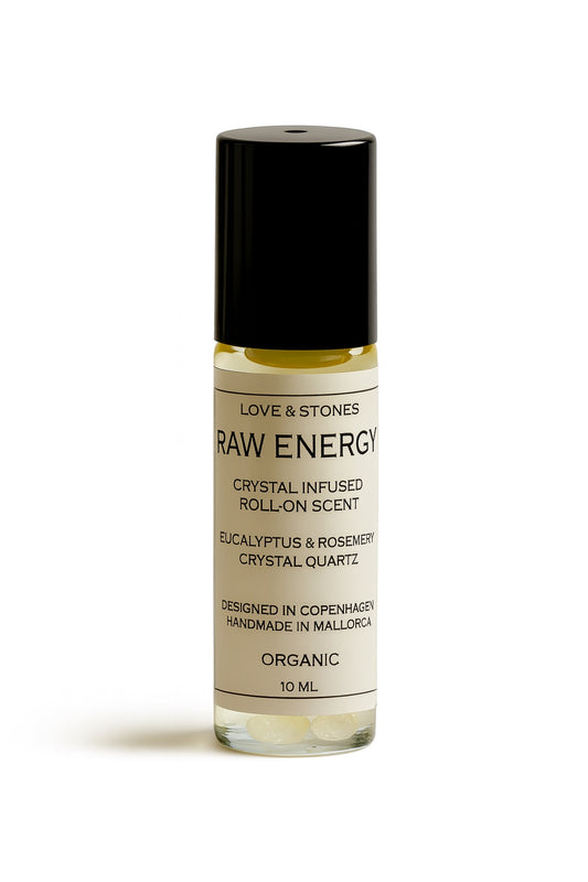 RAW ENERGY - CRYSTAL QUARTZ, EUCALYPTUS & ROSEMARY BODY SCENT ROLL-ON