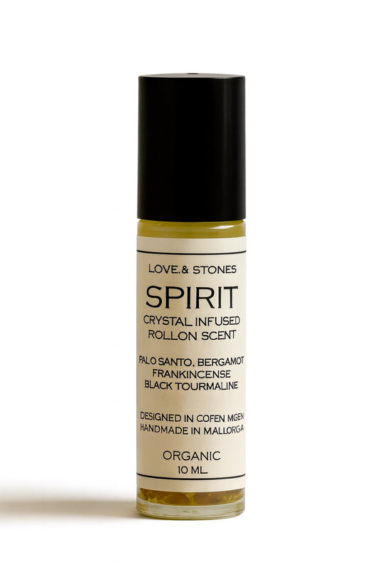 SPIRIT - BLACK TOURMALINE, PALO SANTO, SANDALWOOD & FRANKINCENSE BODY SCENT ROLL ON