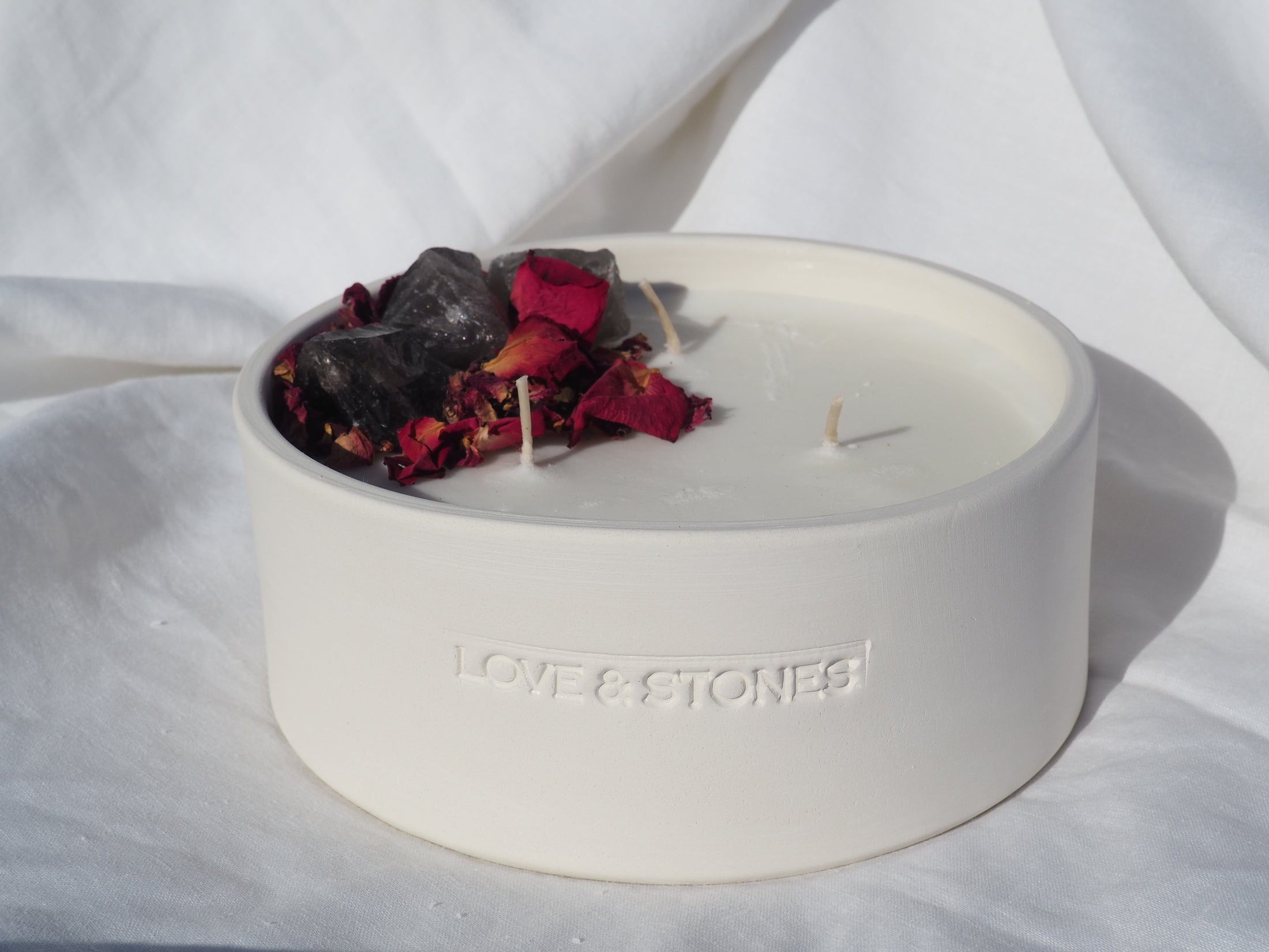 BALANCE - A SMOKE QUARTZ CRYSTAL INFUSED SCENTED LARGE CANDLE