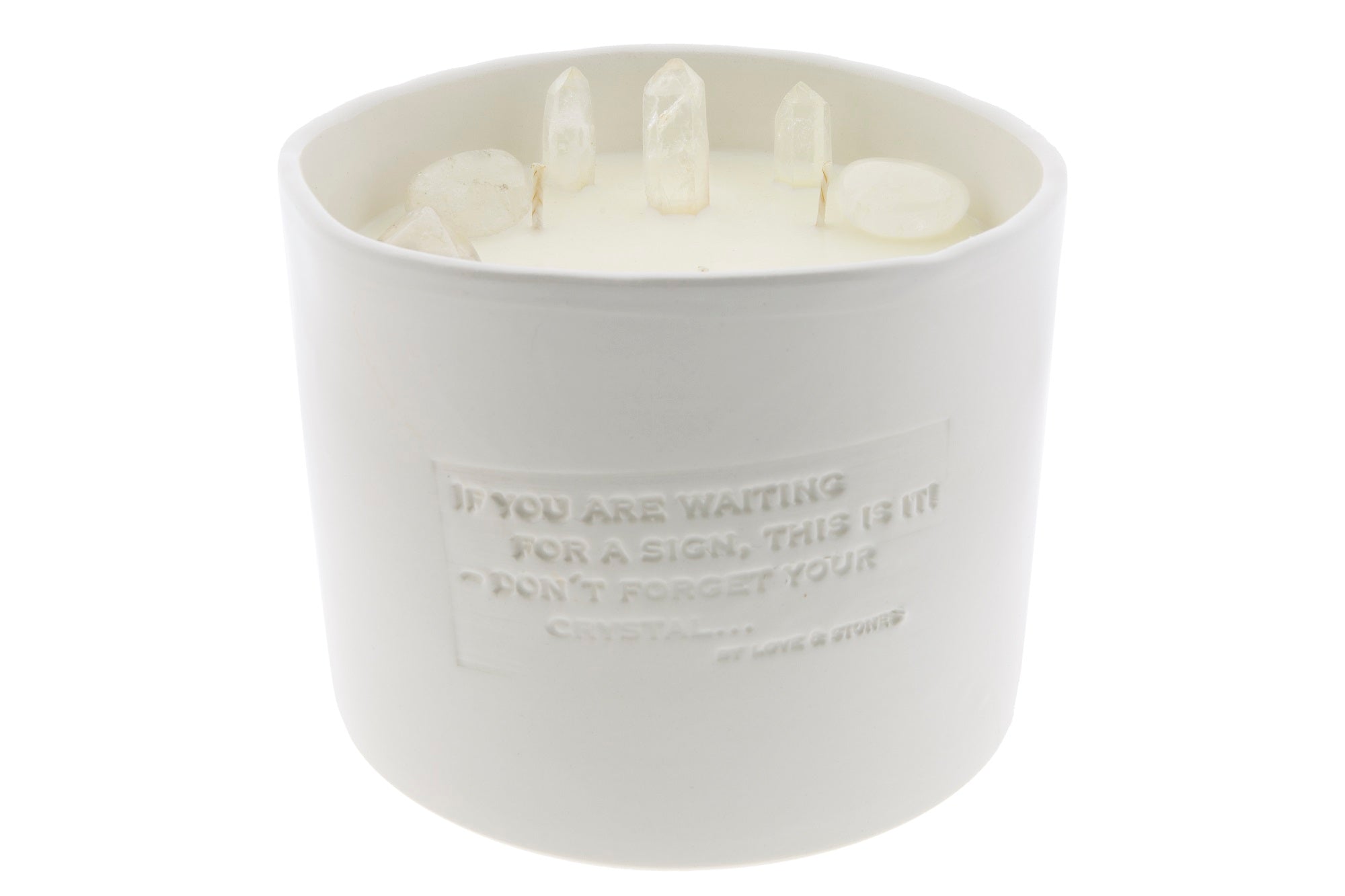 CLARITY - CRYSTAL QUARTZ INFUSED SCENTED BIG CANDLE