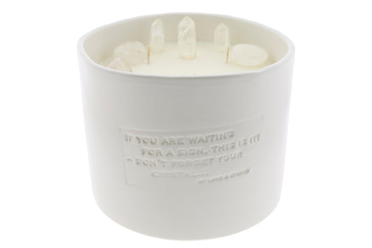 CLARITY - CRYSTAL QUARTZ INFUSED SCENTED BIG CANDLE