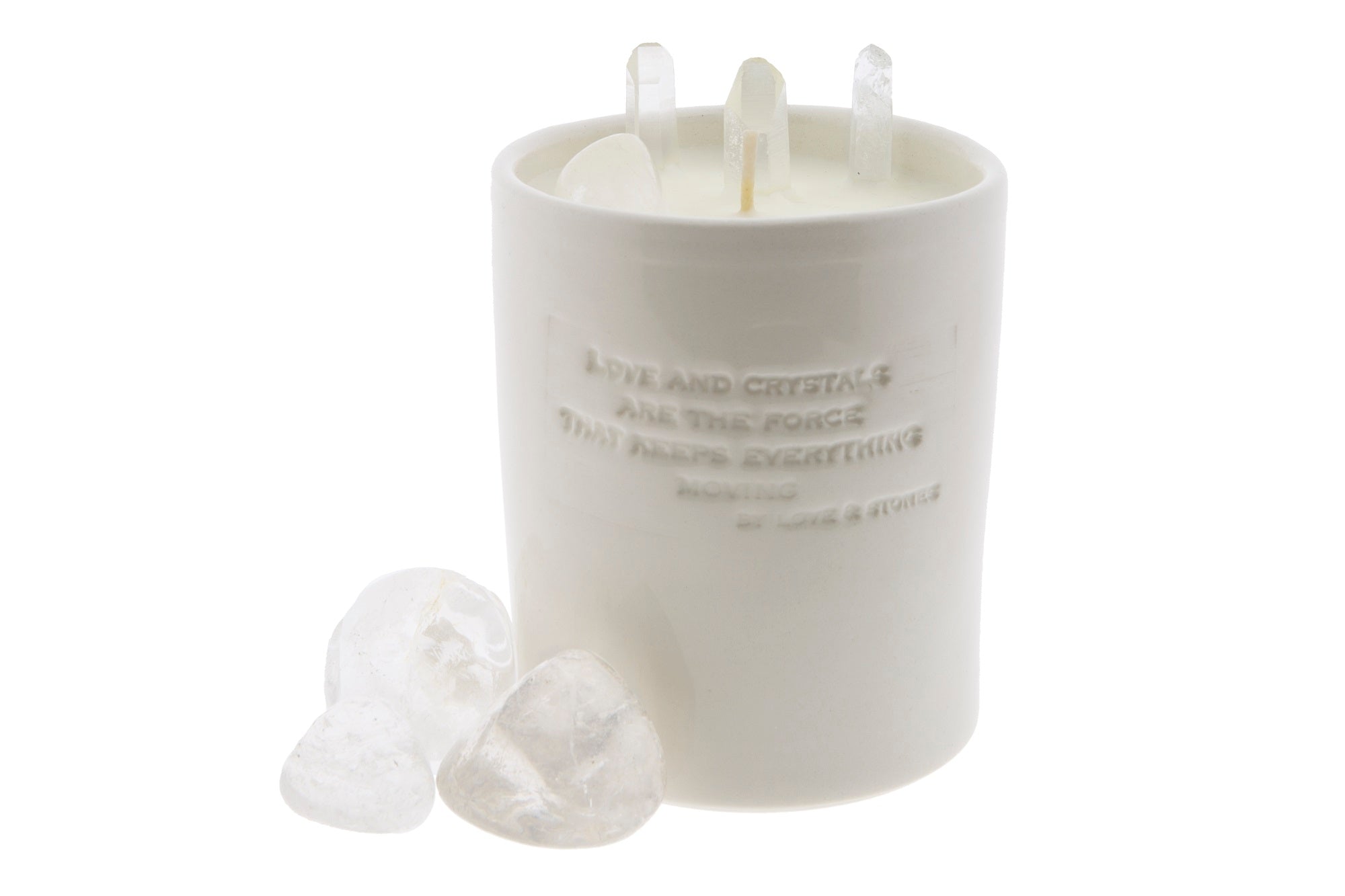 CLARITY - CRYSTAL QUARTZ CRYSTAL INFUSED SCENTED SMALL CANDLE