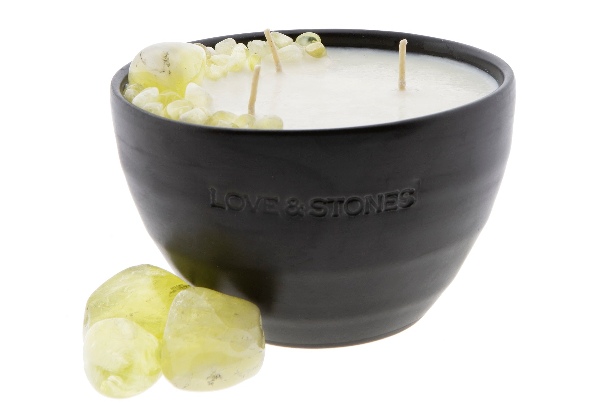 ABUNDANCE  - CITRINE CRYSTAL INFUSED SCENTED MEDIUM CANDLE