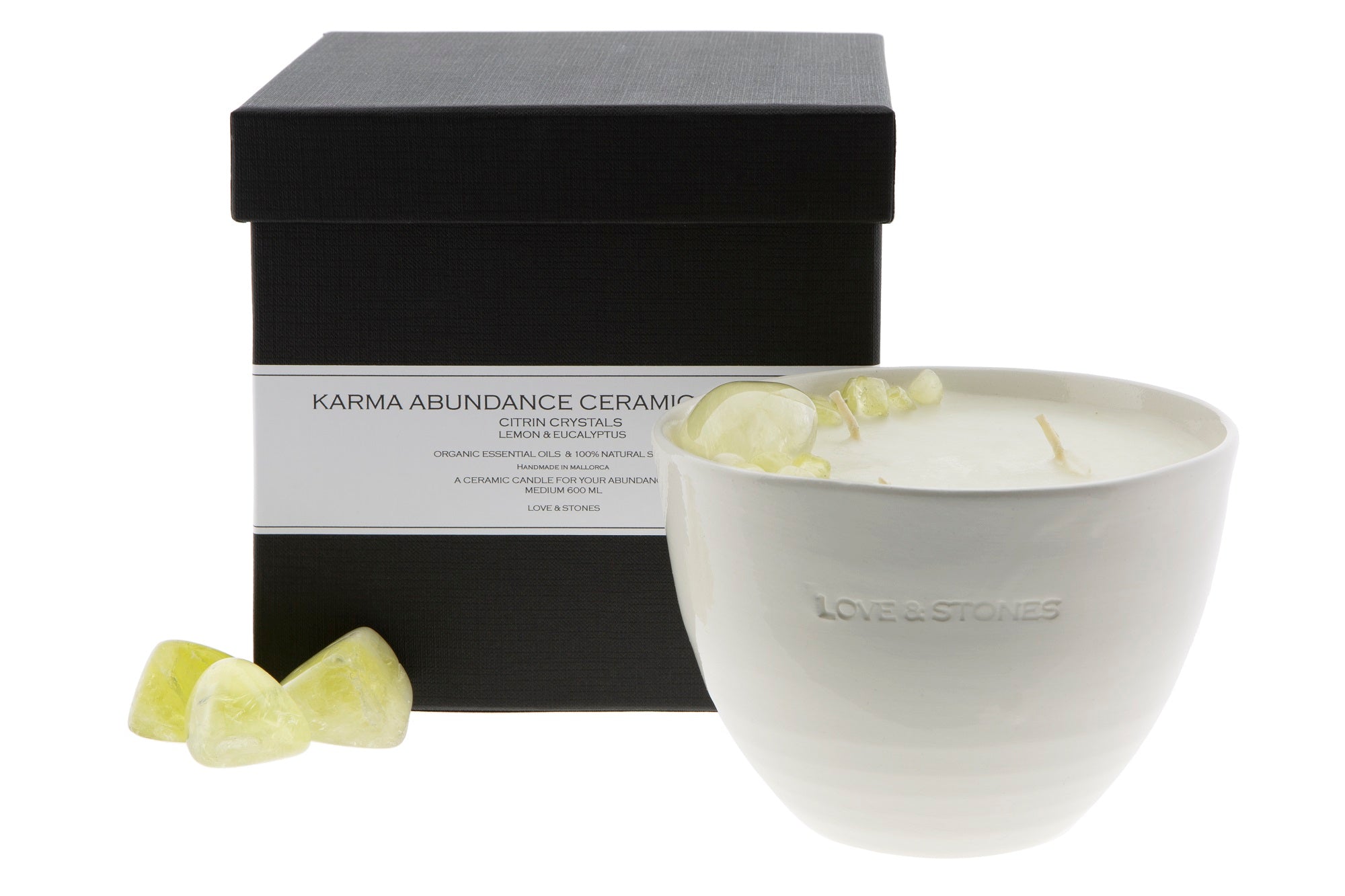 ABUNDANCE  - CITRINE CRYSTAL INFUSED SCENTED MEDIUM CANDLE