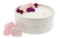 Load image into Gallery viewer, FOREVER- A RAW ROSE QUARTZ CRYSTAL INFUSED SCENTED LARGE CANDLE
