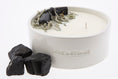 Load image into Gallery viewer, LET GO - SAGE & BLACK TOURMALINE CRYSTAL INFUSED SCENTED LARGE CANDLE
