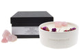 Load image into Gallery viewer, PURITY - DRIED WILD FLOWERS & ROSE QUARTZ CRYSTAL INFUSED SCENTED LARGE CANDLE
