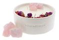 Load image into Gallery viewer, PURITY - DRIED WILD FLOWERS & ROSE QUARTZ CRYSTAL INFUSED SCENTED LARGE CANDLE
