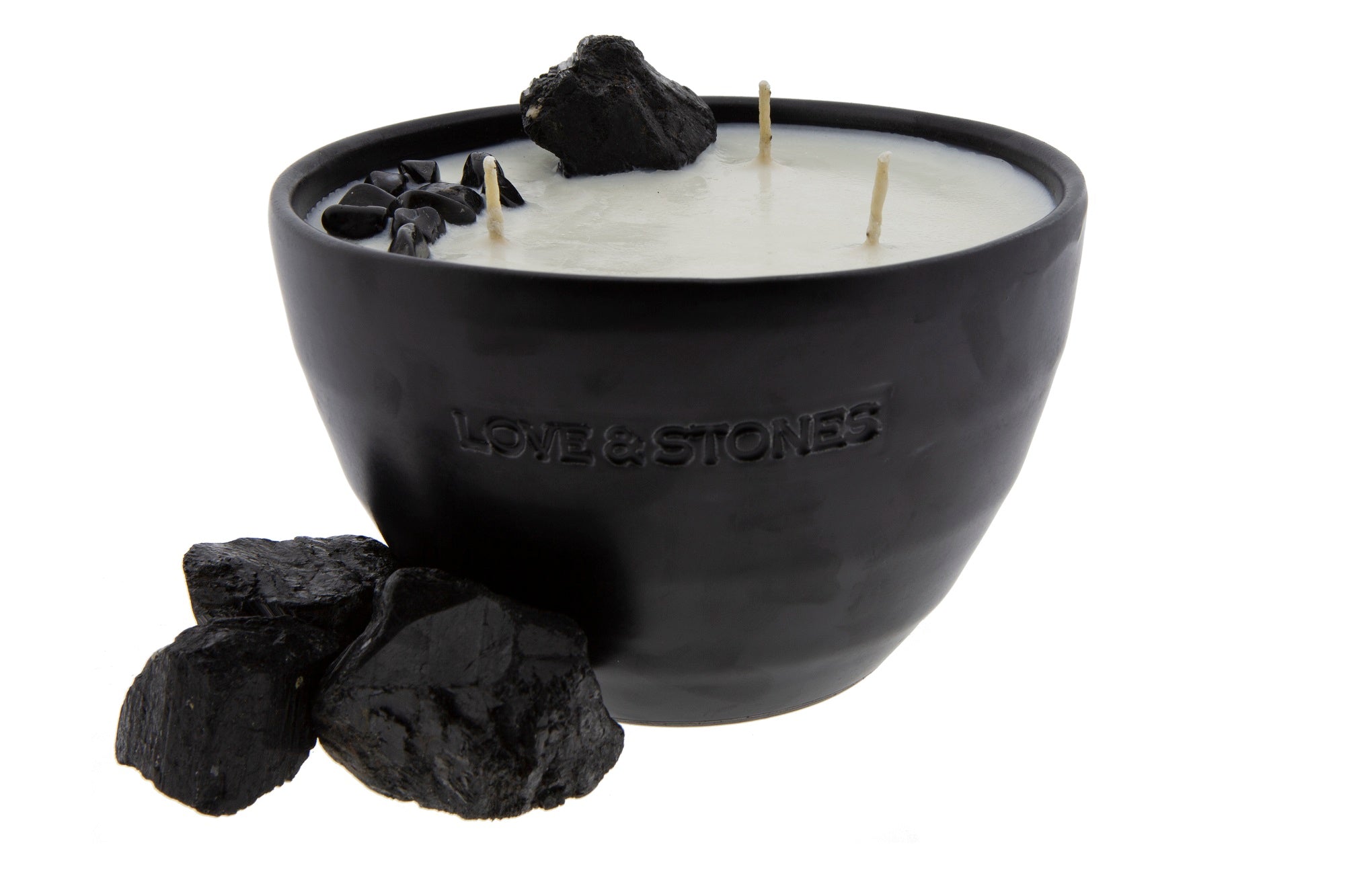 HEAL -  BLACK TOURMALINE CRYSTAL INFUSED MEDIUM CANDLE