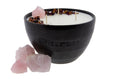 Load image into Gallery viewer, LOVE - ROSE PETALS AND ROSE QUARTZ CRYSTAL INFUSED SCENTED  MEDIUM CANDLE
