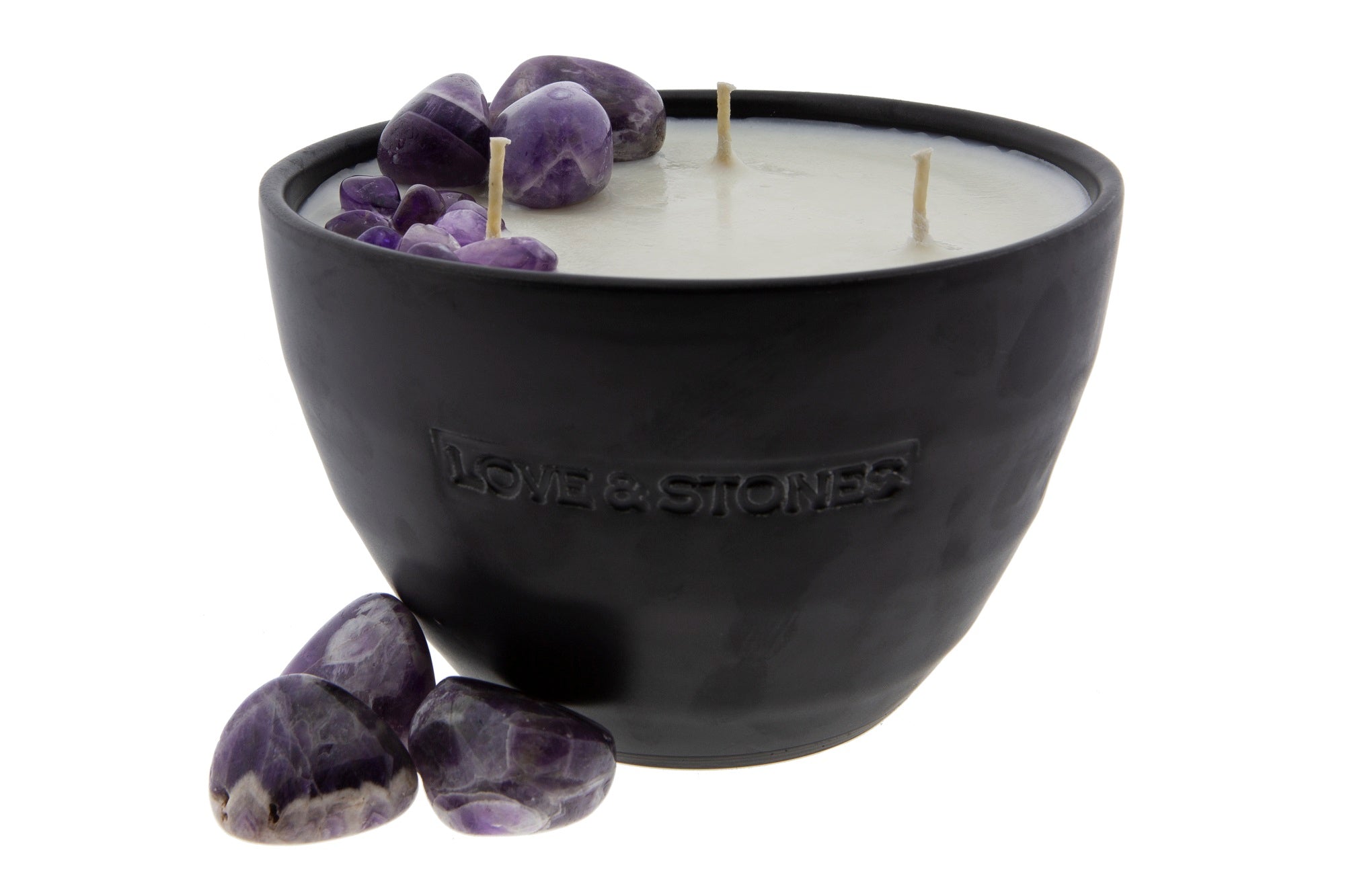 PROTECTION  - AMETHYST CRYSTAL INFUSED SCENTED MEDIUM CANDLE