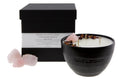 Load image into Gallery viewer, LOVE - ROSE PETALS AND ROSE QUARTZ CRYSTAL INFUSED SCENTED  MEDIUM CANDLE
