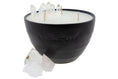 Load image into Gallery viewer, ENERGY - RAW CRYSTAL QUARTZ POINTER CRYSTALS INFUSED MEDIUM BLACK CANDLE
