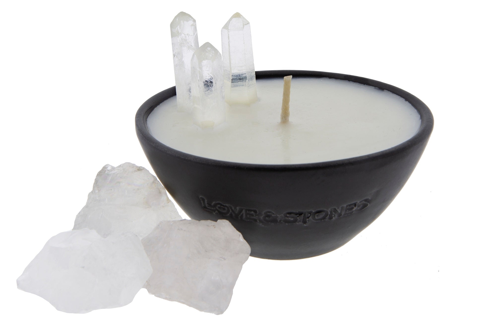 ENERGY - RAW CRYSTAL QUARTZ POINTER INFUSED CANDLE