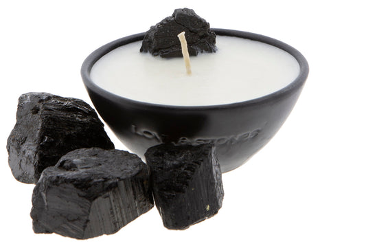 HEAL - BLACK TOURMALINE CRYSTAL INFUSED SCENTED MINI CANDLE