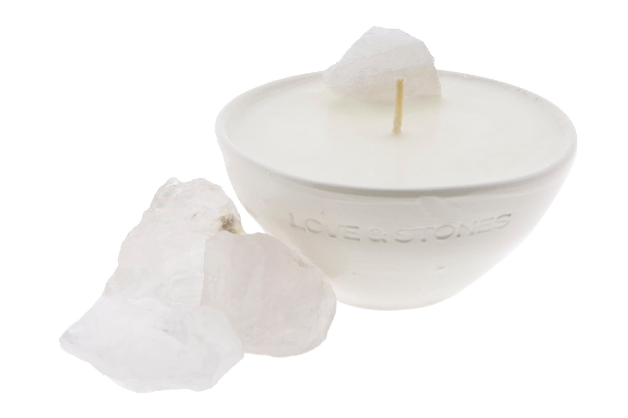 RAW ENERGY  - CRYSTAL QUARTZ CRYSTAL INFUSED SCENTED MINI CANDLE