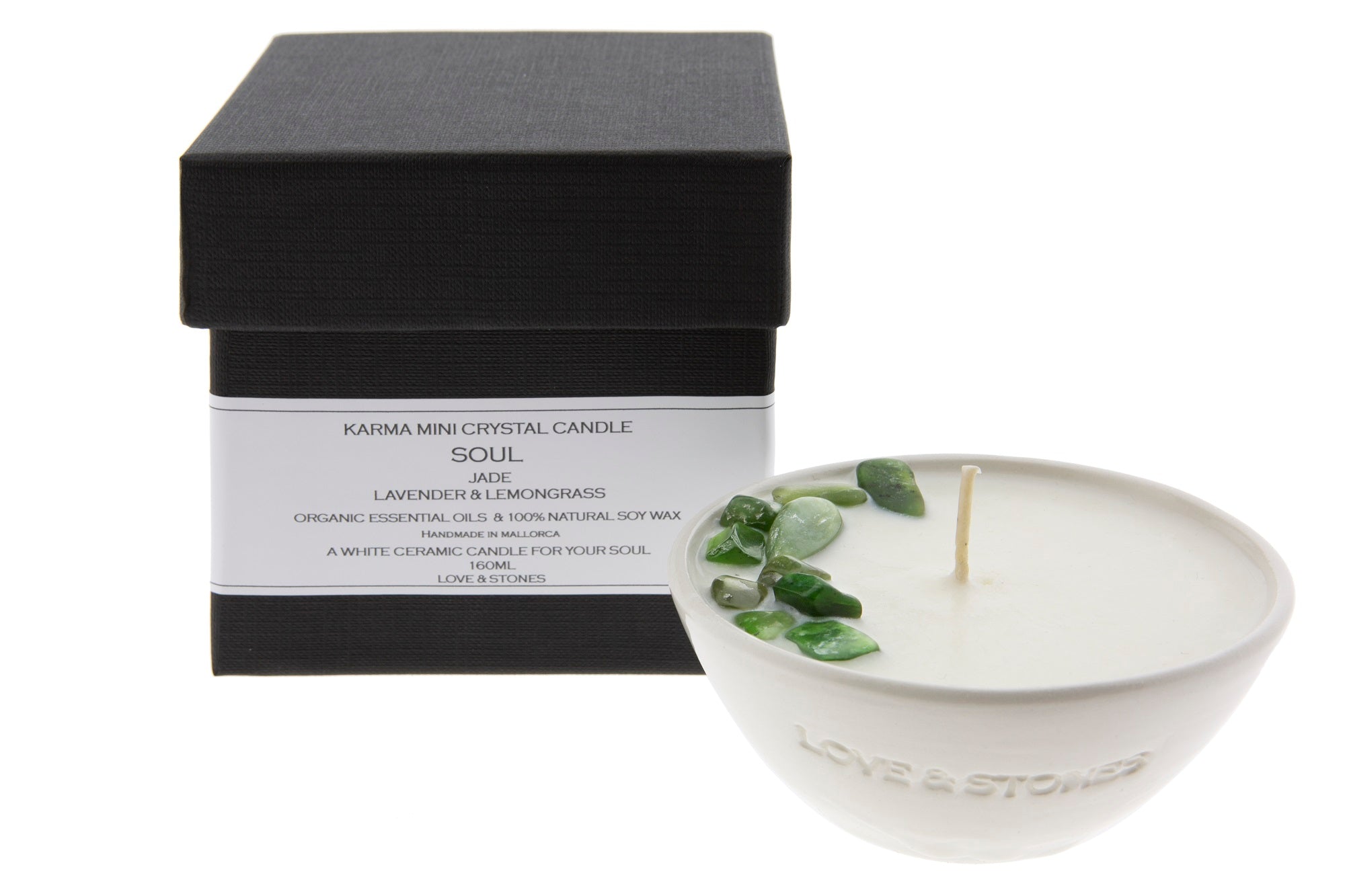 SOUL - JADE STONE CRYSTAL INFUSED SCENTED MINI CANDLE