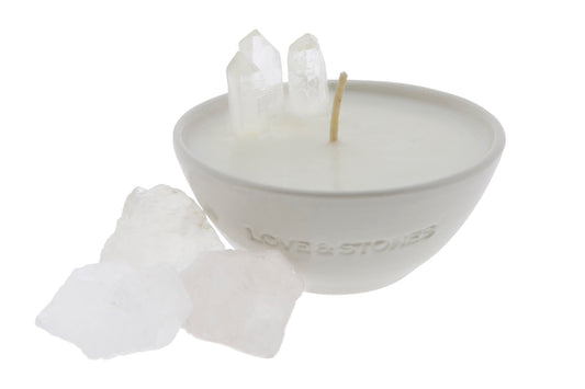 ENERGY - RAW CRYSTAL POINTER CRYSTAL INFUSED CANDLE