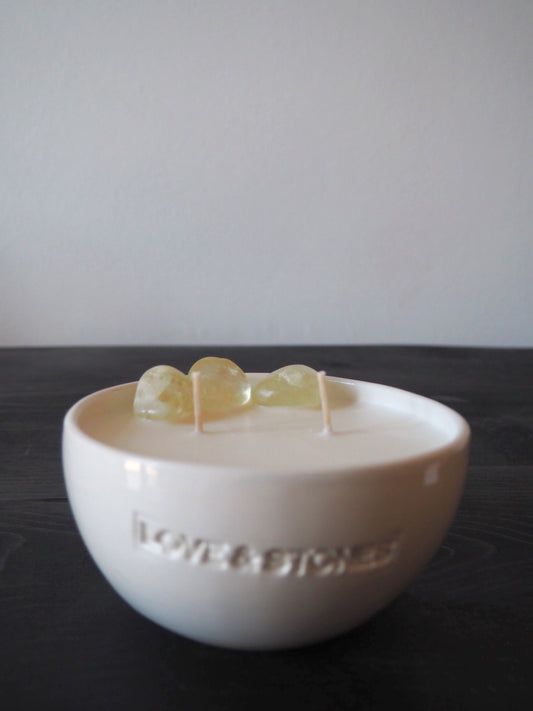 ABUNDANCE - CITRINE CRYSTAL INFUSED SCENTED PETIT CANDLE