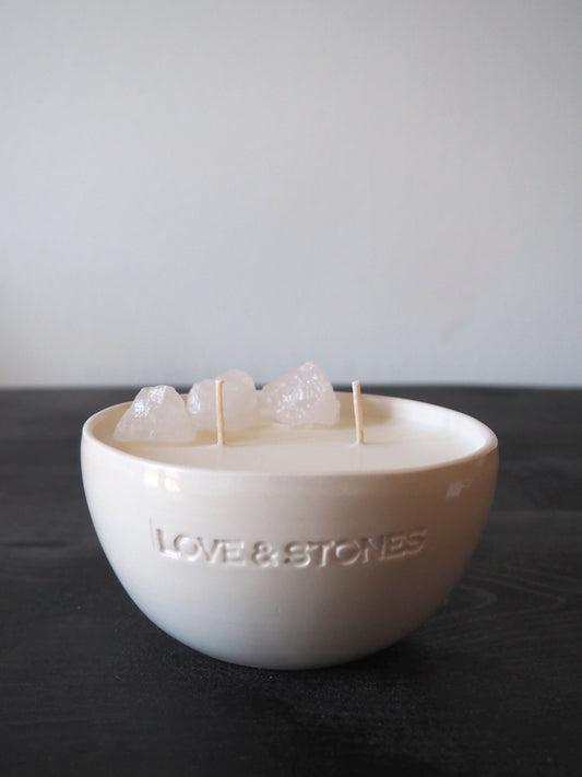 RAW ENERGY - RAW CRYSTAL QUARTZ CRYSTAL INFUSED SCENTED PETIT CANDLE