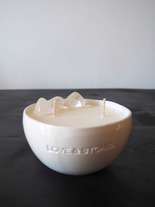 POWER - CRYSTAL QUARTZ INFUSED SCENTED PETIT CANDLE