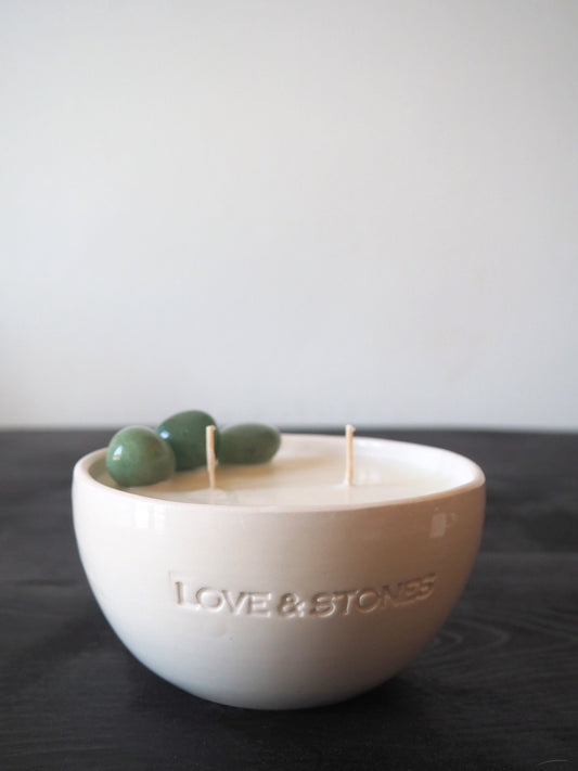 MANIFEST - AVENTURINE CRYSTAL INFUSES SCENTED PETIT CANDLE