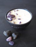 Load image into Gallery viewer, PROTECTION  - AMETHYST CRYSTAL INFUSED SCENTED MEDIUM CANDLE
