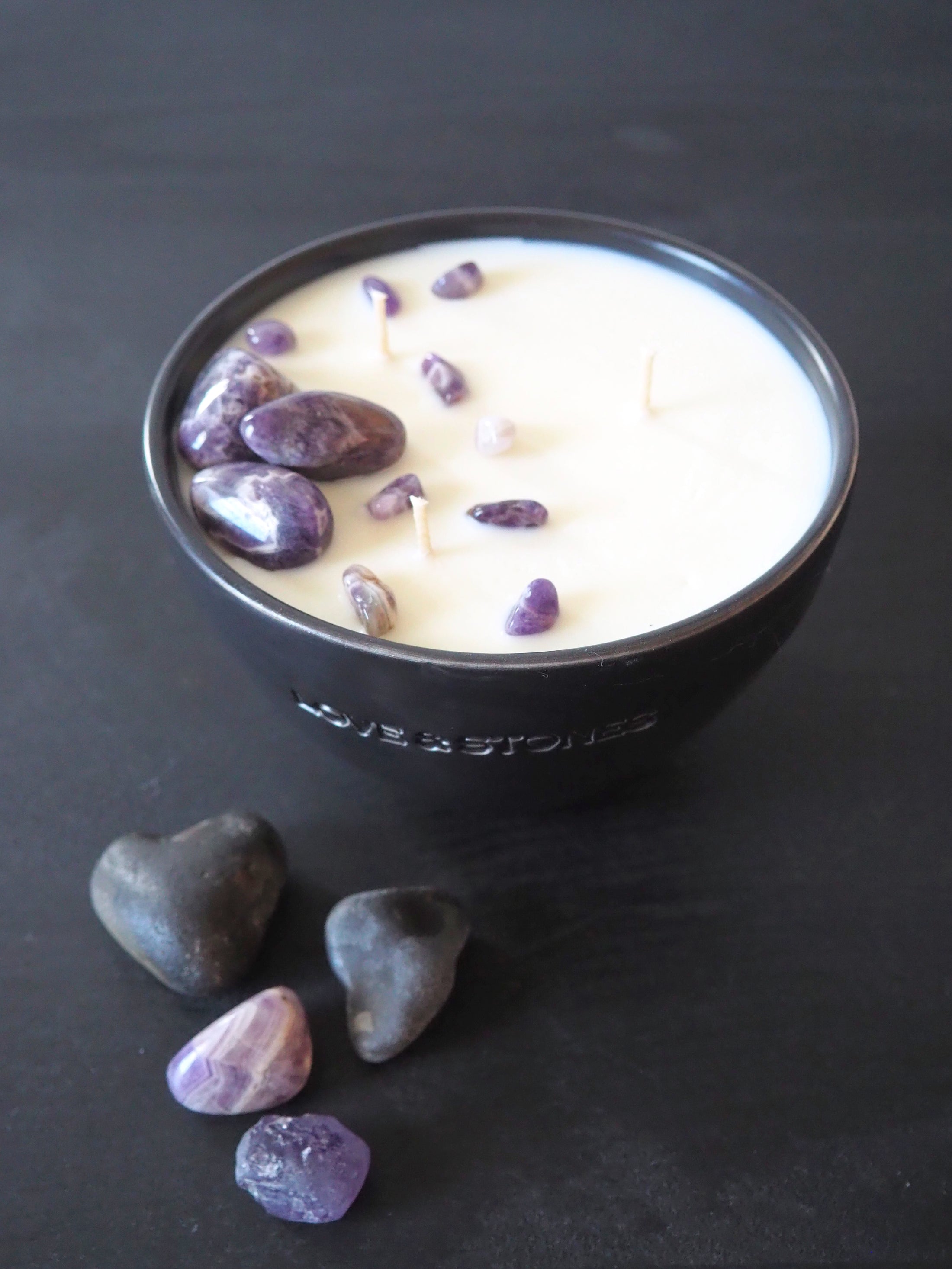 PROTECTION  - AMETHYST CRYSTAL INFUSED SCENTED MEDIUM CANDLE