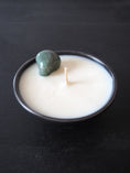 Load image into Gallery viewer, MANIFEST  - AVENTURINE CRYSTAL INFUSED SCENTED MINI CANDLE
