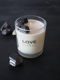 Load image into Gallery viewer, HEAL  - BLACK TOURMALINE CRYSTAL INFUSED  SCENTED GLASS CANDLE
