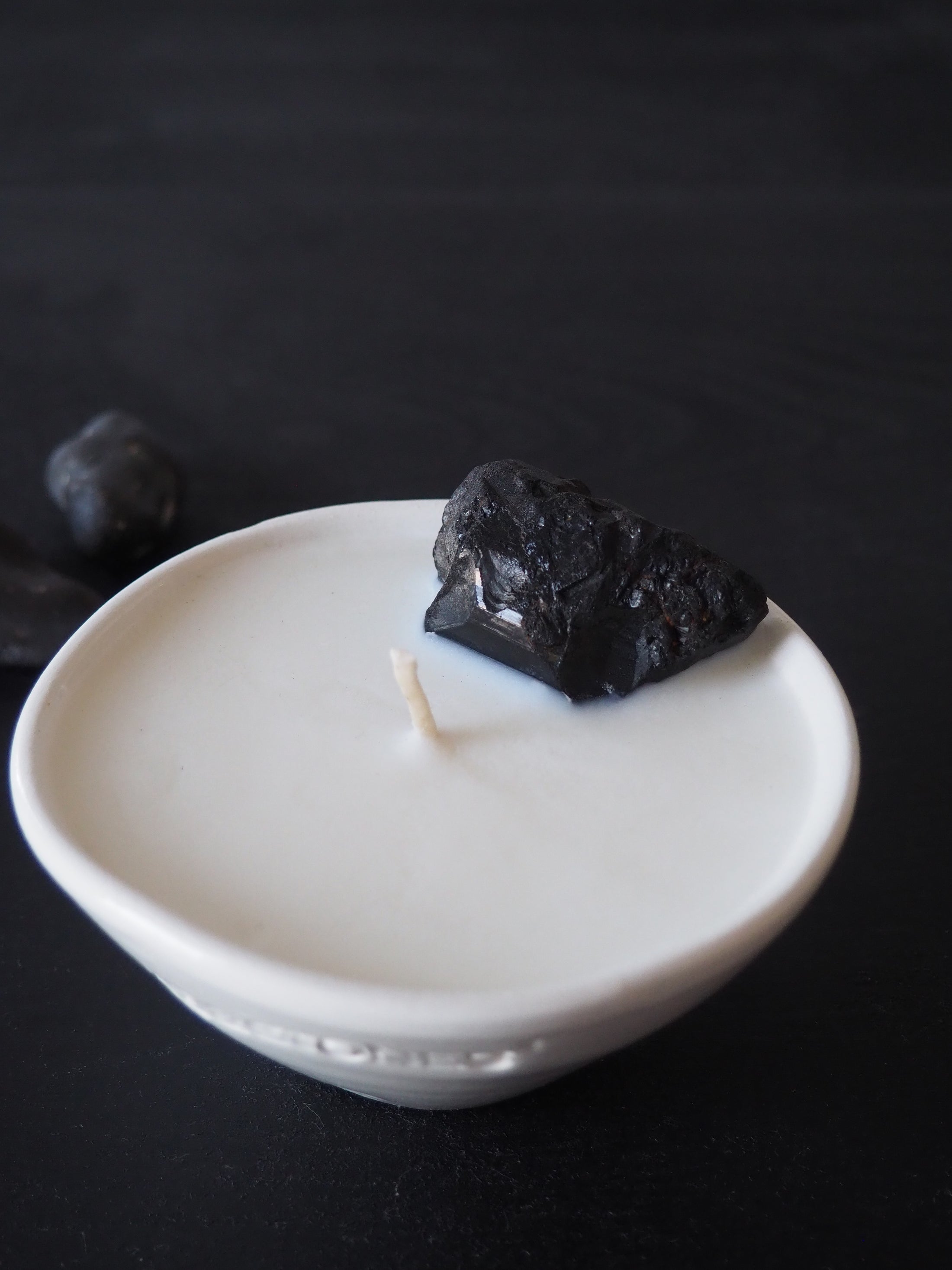 HEAL -  BLACK TOURMALINE CRYSTAL INFUSED SCENTED MINI CANDLE