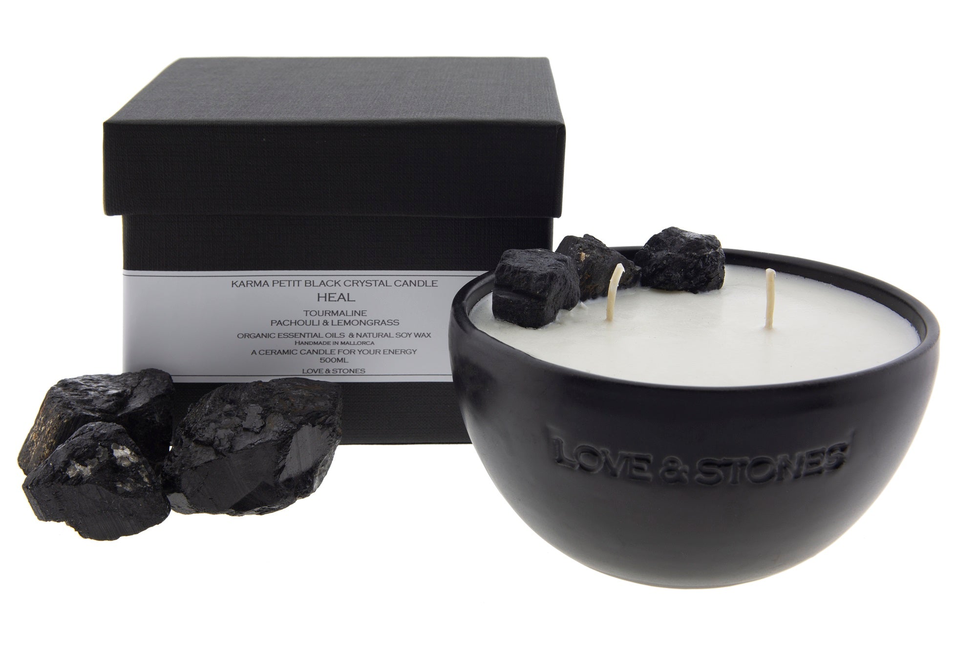 HEAL - BLACK TOURMALINE CRYSTAL INFUSED SCENTED PETIT CANDLE