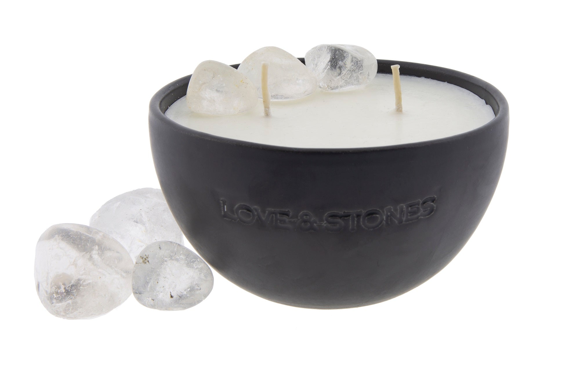 POWER  - CRYSTAL QUARTZ CRYSTAL INFUSED SCENTED PETIT CANDLE