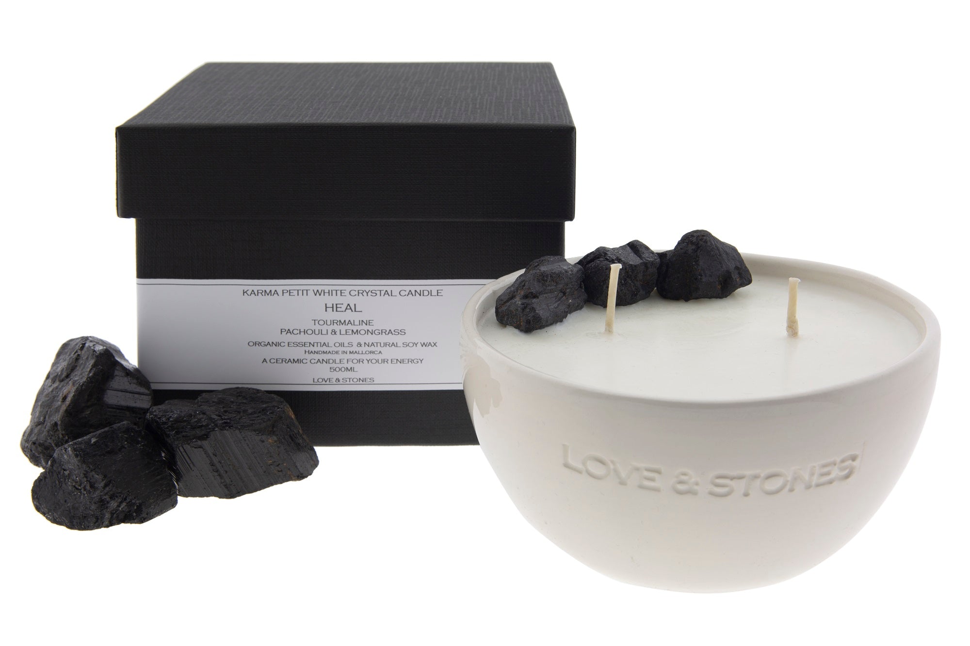 HEAL - BLACK TOURMALINE CRYSTAL INFUSED SCENTED PETIT CANDLE