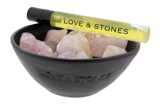 RAW DREAM - RAW ROSE QUARTZ CRYSTALS  DIFFUSER AND CRYSTAL INFUSED "RAW DREAM"  MIST