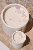 Load image into Gallery viewer, FAITH - ROSE QUARTZ & CRYSTAL QUARTZ INFUSED SCENTED CANDLE
